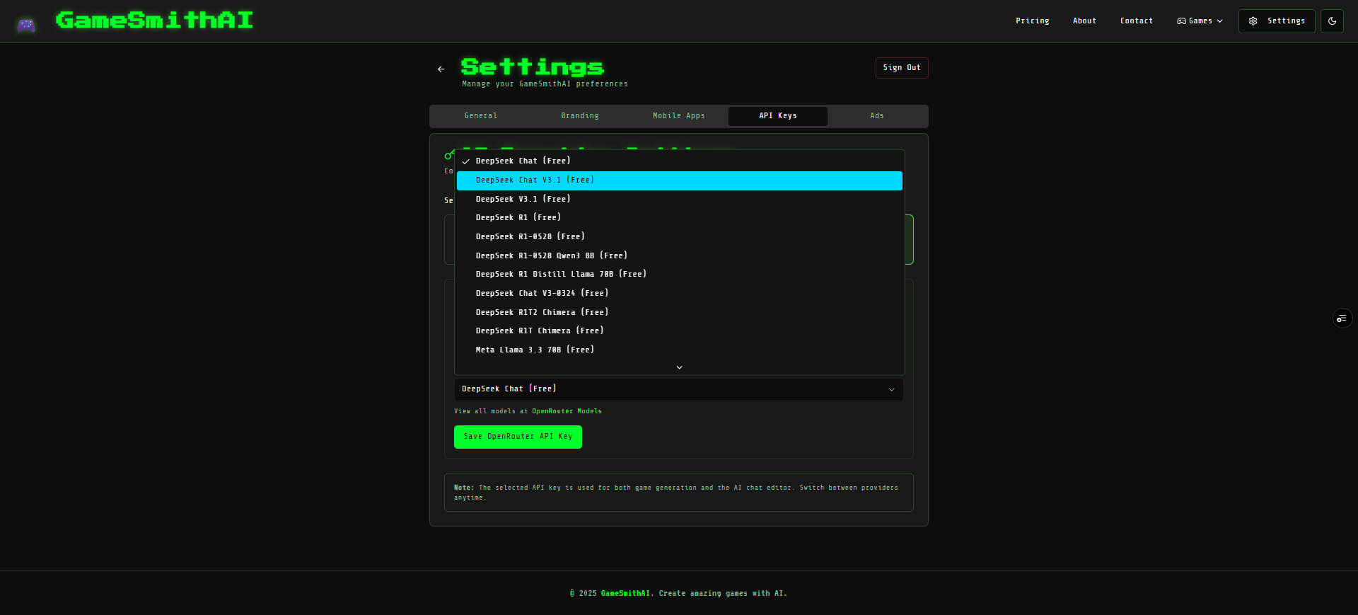 Choose Your AI Model